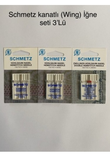 Schmetz Kanatlı Wing Iğne Seti 3'lü