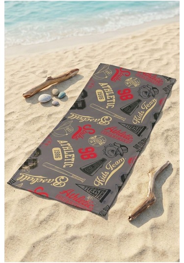 Game Day Gri - Antrasit Plaj Havlusu 70 X 150 Cm Gri - Antrasit