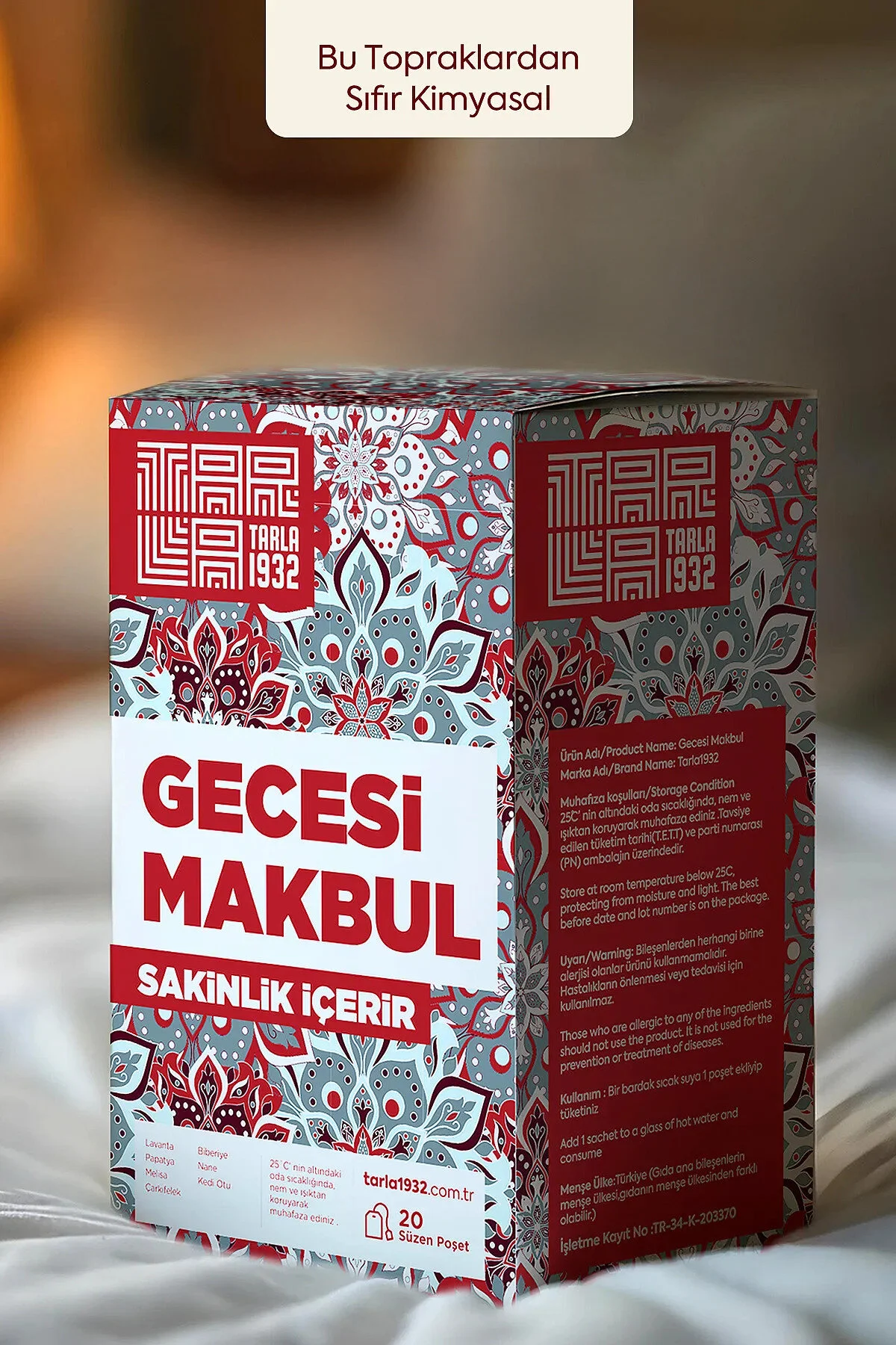 Tarla 1932 Gecesi Makbul Özel Çay - Benzersiz Bitki leri Sıfır Kimyasal