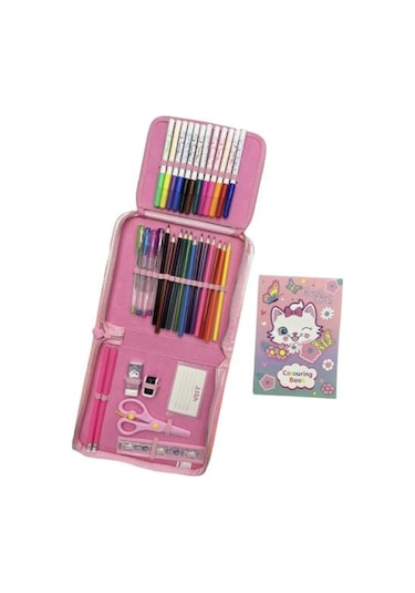 Vest Love Cat 36 Parça Boyama Seti Kalem Çantası Vst-ks0008/u2089