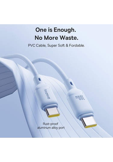 Baseus İpek Serisi 1m 100w Usb-c / Tip-c Tip-c Hızlı Şarj Kablosu Siyah