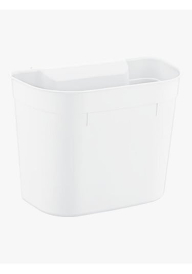 Flosoft Dolap İçi Askılı Çöp Kovası, Dolap Kapağı Asmalı Çöp Kutusu Beyaz