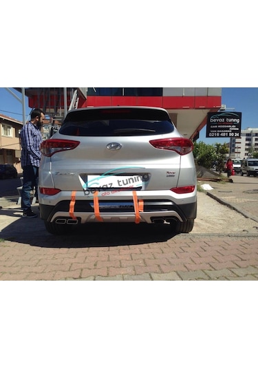 Hyundai Tucson Ön Arka Tampon Koruma Difüzör 2015-2016-2017-2018 Turbosuz