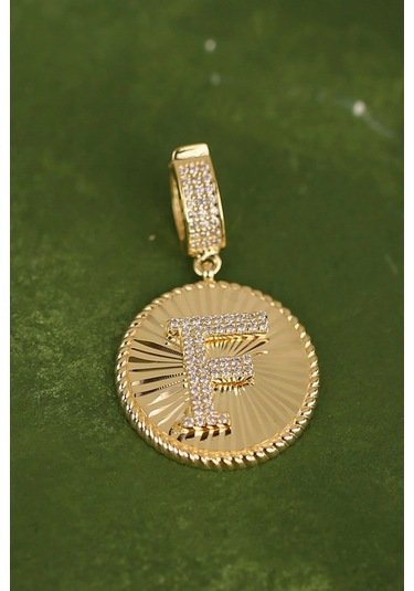 F Harfi Altın Kolye Ucu