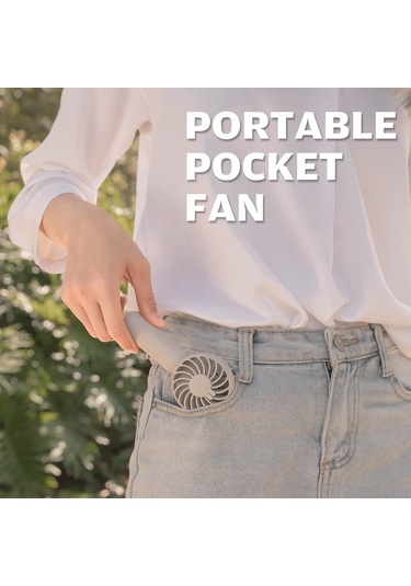 Gajeena Mf021 Gri Beyaz Cep Fanı - 3 Hızlı, Ultra Sessiz, Usb Şarjlı, 1200mah Pil, Seyahat Ve Masaüstü İçin