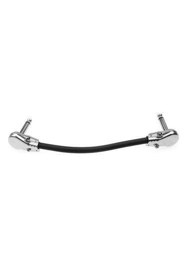 Geeksen Gitar Efekt Pedal Kablo Teli Düz Yama Kablosu Kordonu 6.35mm Dik Açılı Gözleme Tasarımı 15cm