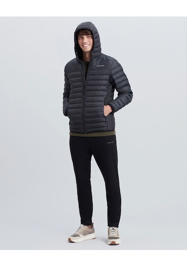 Skechers M Essential Hooded Jacket Erkek Siyah Mont S202063-001 Siyah
