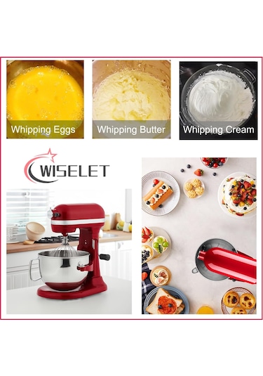 Geeksen Kitchenaid Kn256ww 6qt Çelik Tel Hamur Karıştırıcı Başlığı - Profesyonel Ve 5-plus Serilere Uyumlu, Dayanıklı Ve Verimli Karıştırma Aksesuarı Diğer