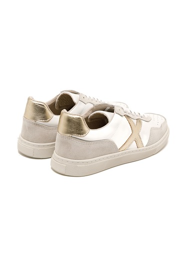 Beyaz Deri-gold Sneaker Günlük Kadın Rc-25y-006-m44 John May Beyaz Cilt-altın Beyaz Deri-gold Beyaz - Altın