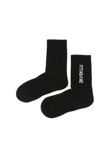 Premium Performance Crew Unisex Siyah Spor Çorap