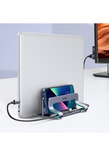 Cbtx Ugreen 60643 Dikey Masaüstü Dizüstü Standı Macbook Air Pro Pc İçin Çift Yuvalı Tablet Tutucu