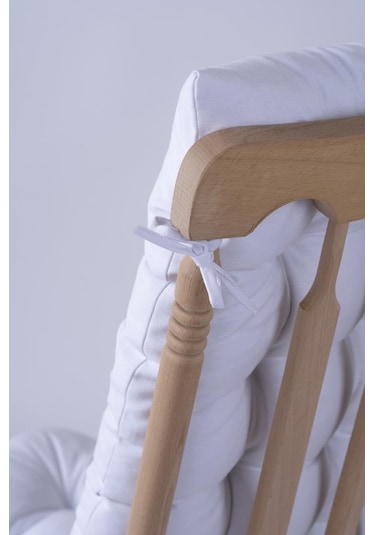 Altınpamuk Lüx Sallanan Sandalye Minderi Selen Bağcıklı 120x50cm Sadece Minder Beyaz