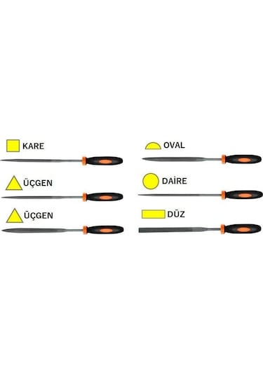 6 Parça Mini Eğe Ahşap Oyma Şekil Verme Ege Set 160 Mm..