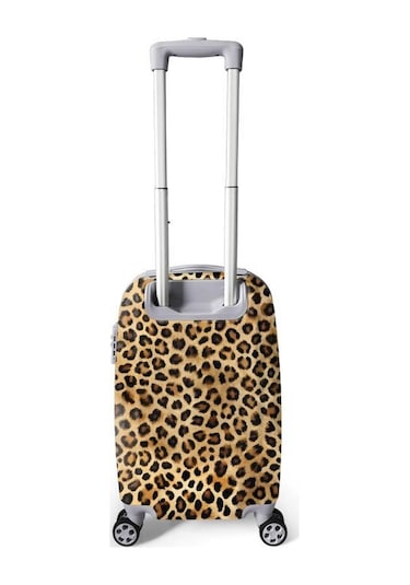 Coral High Leopar Desenli Kabin Boy Valiz 50cm 16550 Çok Renkli