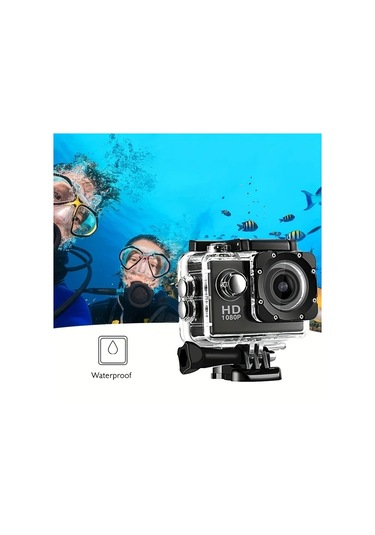 Dashanshop Ourlife 12mp Hd 1080p Aksiyon Kamerası Black 2 Lcd Ekran 140 Geniş Açı 400mah Pil Bisiklet Yüzme Hiking