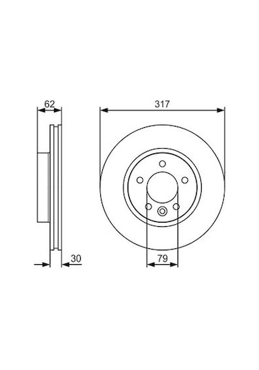 Land Rover Discovery 4 3.0sdv6 2010-2017 Bosch Ön Disk 317x30mm 2 Adet