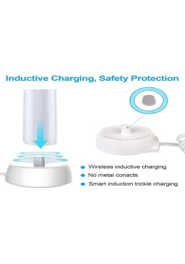 Tenfowee Beyaz Abs Elektrikli Diş Fırçası Şarj Cihazı - Avrupa Standartı 10x6x6cm, 62g