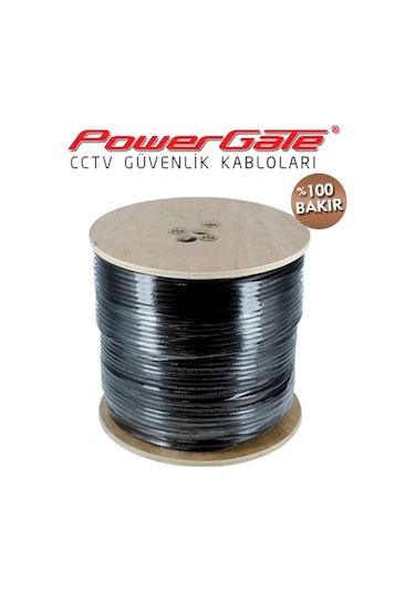 Powergate Out 250mt, 2+1 2x0,50+0,33 %100bakır, Dış Ortam, Cctv Güvenlik Kablosu