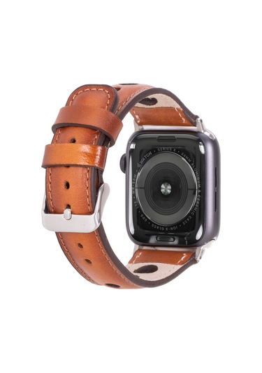 Alpıne Siena Tan Hakiki Deri Apple Uyumlu Watch Kordonu - 44/45/46/49mm