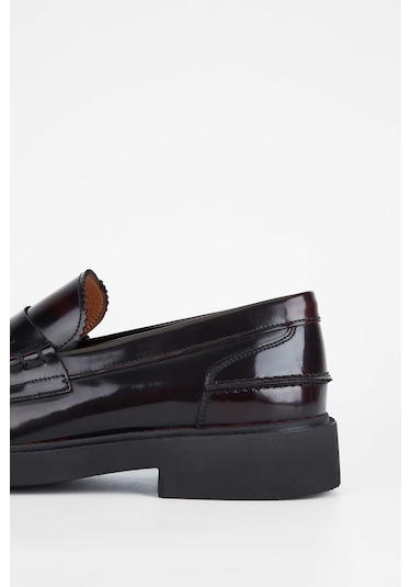 Tamer Tanca Erkek Hakiki Deri Bordo Makosen Ayakkabı 01 2222 Erk Ayk Sk23/24 Bordo