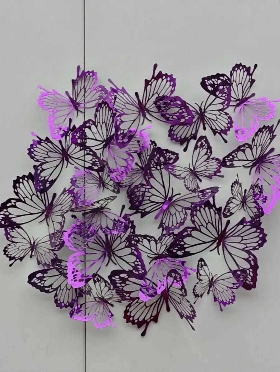 Galerea Prazdnıka Dekorasyon Ve Süsleme İçin 3d Kelebek Çıkartmaları 339224966 Violet