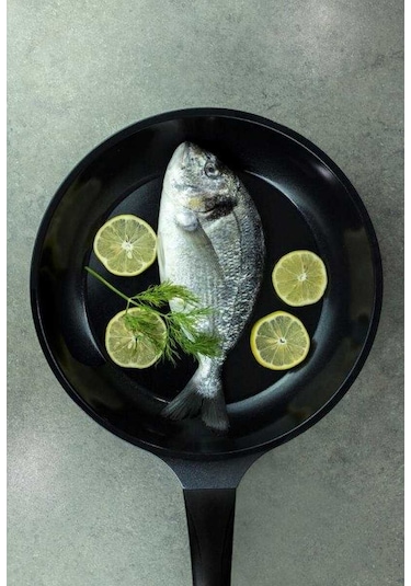 Bordain Alüminyum 24 Cm Siyah Kızartma Tavası D-bor24f