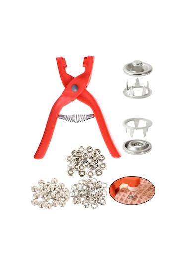 Anadolu Saray Pratik Çıt Çıt Takma Çakım Makinesi Takım Seti 9.5 MM Çıt Çıt Takma Seti 100'lü