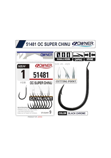 Owner 51481 Cut Super Chinu Black Chrome Iğne (544730585)