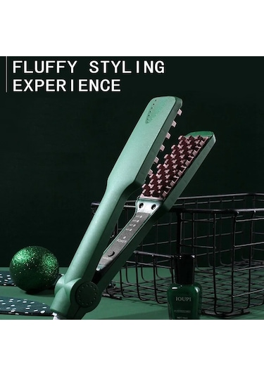 Green Izgara Saç Crimper Dolgunlaştırıcı Seramik Profesyonel