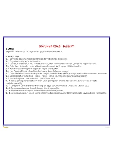 SOYUNMA ODASI TALİMATI TLM 011