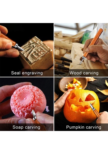 12 Adet Ahşap İşleme Kesici Seti, Oyma Dıy Ahşap İşleme Kesici Seti, Depolama Çantası İle Çok Fonksiyonlu Ev Oyma Kesici Seti