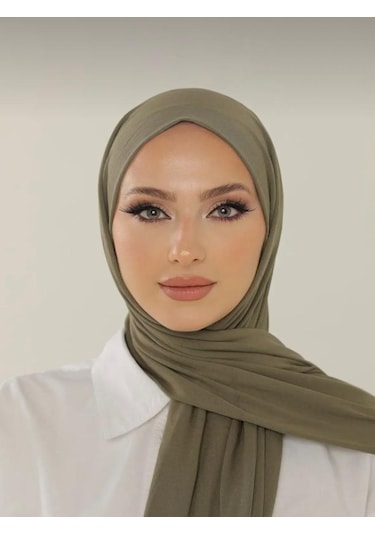 Gesshop Kadın Penya Şal Haki Yeşil