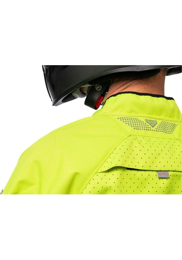 Icon Mesh Af Korumalı Motosiklet Montu Gri Sarı