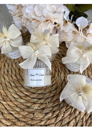 10 Adet Mika Kutu Şekerlik Mum Düğün ,nişan ,kına ,davet ,doğum Günü