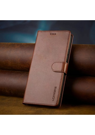 Aierkeba Deri Flip Cüzdan Kapak Samsung Galaxy A55 A35 A25 A15 A34 A54 A33 A53 A23 A13 A24 A14 A16 A36 A06 A56 A05s A52 A32 Pckahverengi Kahverengi