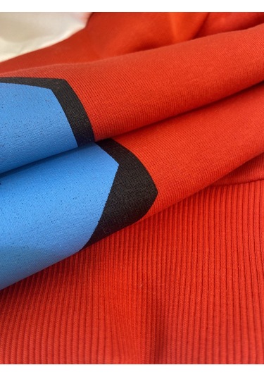 Erkek Kırmızı Unısex Oversize Chicago 23 Baskılı Polarlı Sweat Kırmızı