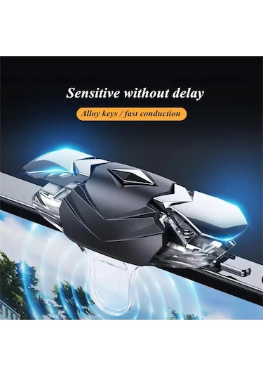 1çift Alloy Transparent Mehanik Düğmeleri Mobil Telefon Yardımcı Oyun İdare Oyunu Periferik