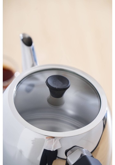 Alvez Aile Boy Çaydanlık Takımı Silver/siyah