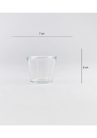 7 Parça Şeffaf Cam Servis Sunum Seti