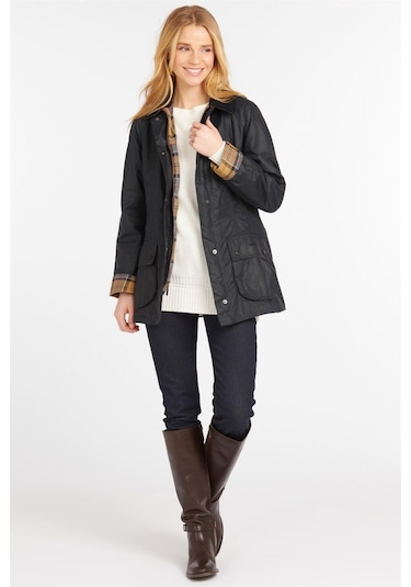 Barbour Beadnell Yağlı Ceket Ny91 Navy Lacivert