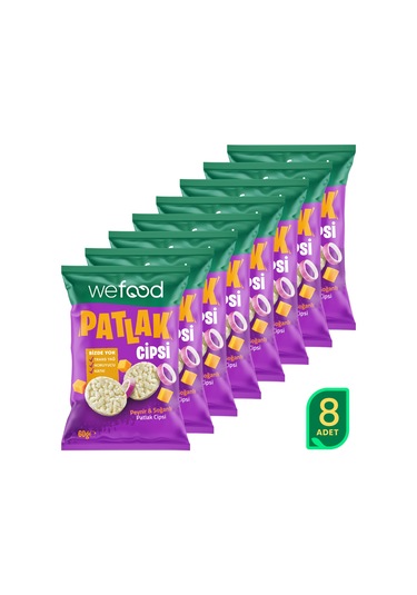 Wefood Peynir & Soğanlı Patlak Cipsi 60 G 8'li 8683347037681