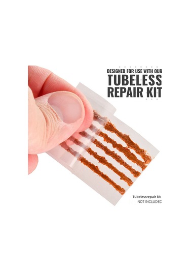 Kosona Bisiklet Lastik Tamiri İçin Taşınabilir Acil Tamir Seti - Vakum Lastik İçin Siyah Tamir Bantı Ve Özel Uç Takımlar Siyah