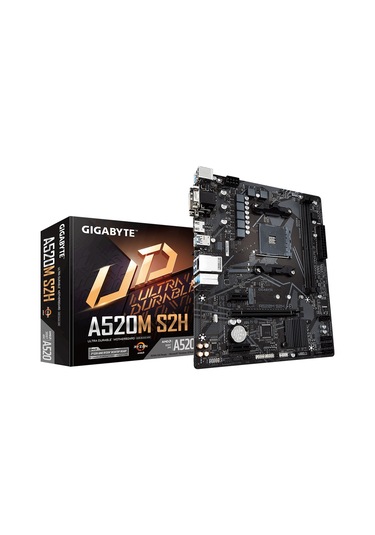 Gigabyte A520M-S2H AMD A520 5100 MHz (OC) DDR4 Soket AM4 mATX Anakart