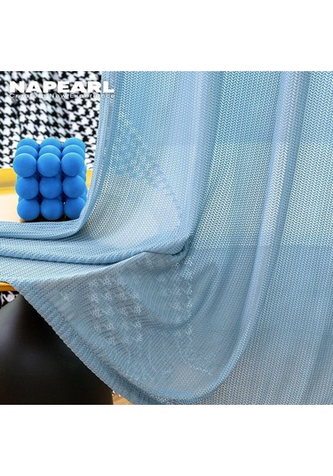 1 Adet Napearl İçi Boş Kılçık Desen Yatak Odası Pencere Sırf Perde W100cm X L130cm Kahverengi