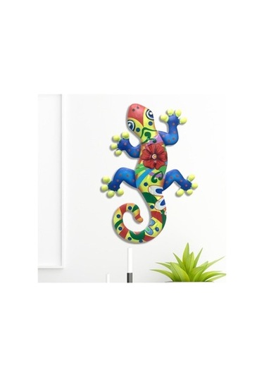 Lijinxu Metal Asın Gecko Duvar Dekoru Kertenkele Ev Bahçe