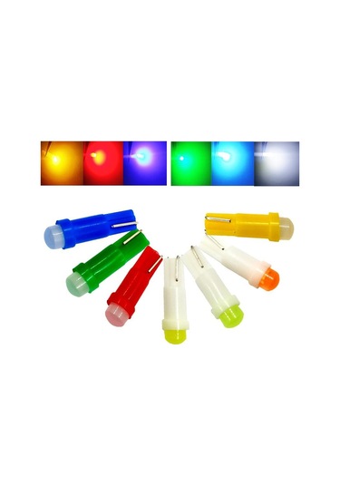 Beyaz 10 Adet T5 Led Işıkları W1.2w W3w Led Araç İç Işık Otomatik Yan Kama Pano Göstergesi Enstrüman Lamba Ampulü 4014 Led Süper Parlak