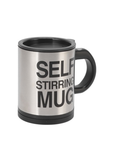 Hangfox Otomatik Karıştırıcı Paslanmaz Çelik Kahve Bardak, Isı Yalıtımı, Tek Elle Kontrol, 400ml, Siyah Pil Dahil Değil Siyah