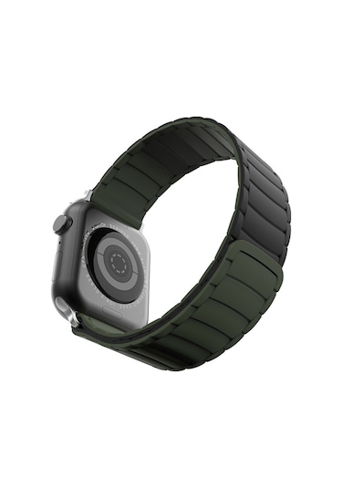 Apple Uyumlu Watch 44mm Zore Krd-122 Silikon Kordon Strap Kayış-kahverengi-krem