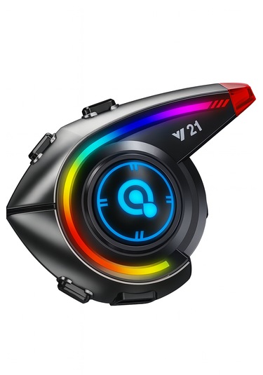 Rgb Işık Efektli Intercom Bluetooth Motosiklet Kask Intercom