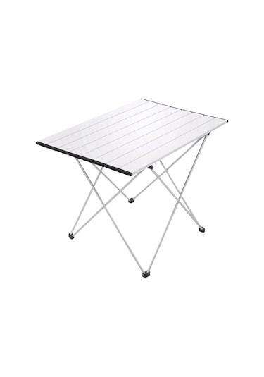 Yek Outdoor Portatif Alüminyum Katlanır Eko Kamp Masası Büyük 66x47x52cm Gri Gri